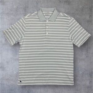 UNTUCKit Men’s Cronos Polo M Gray Stripe Reg Fit